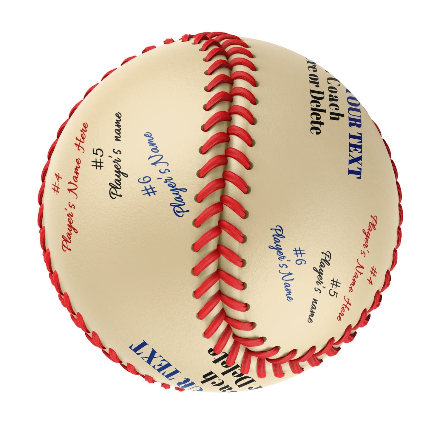 Personalized Cream Thanks Coach Gift Baseballs