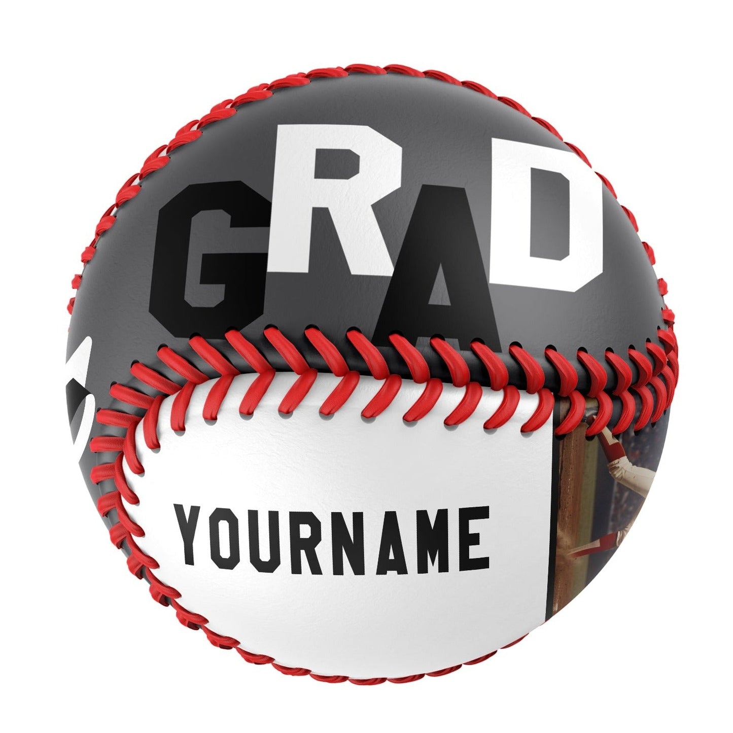 Custom White Graduation Photo Baseballs