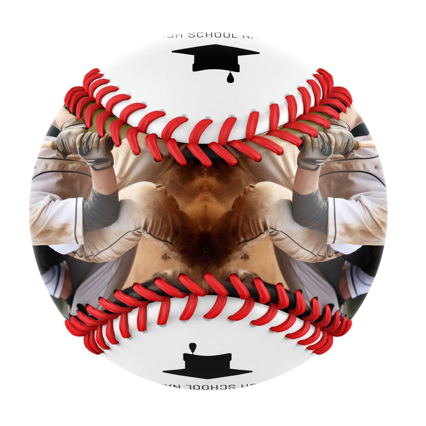 Custom White Graduation Photo Baseballs