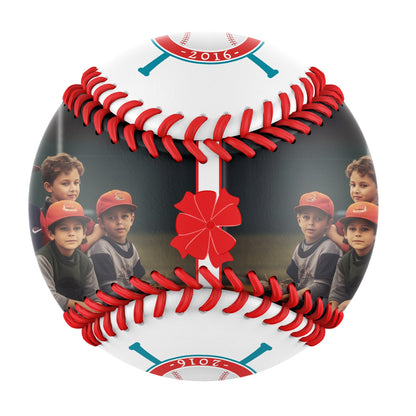 Personalized White Thanks Coach Gift Photo Baseballs