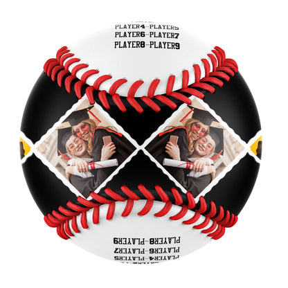 Personalized Black White Thanks Coach Gift Photo Baseballs