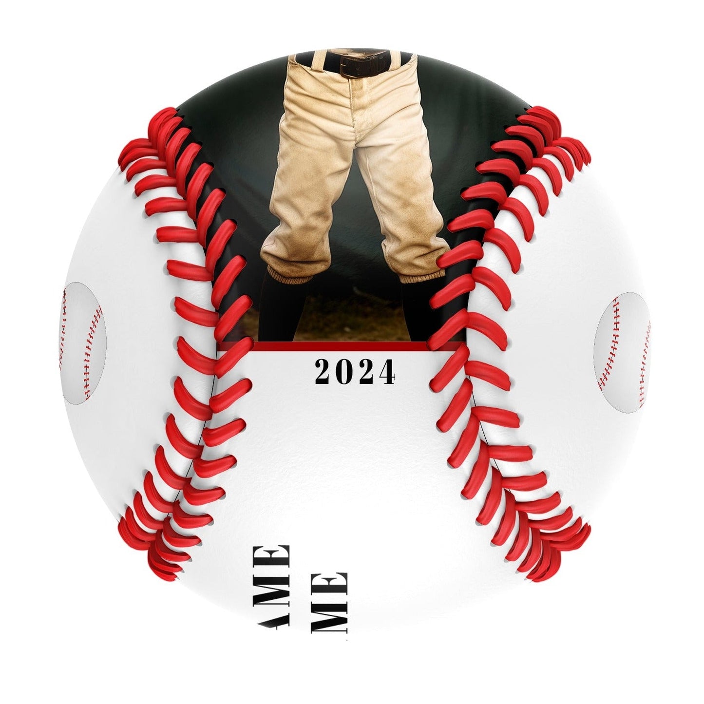 Personalized White Coach Gift Photo Baseballs