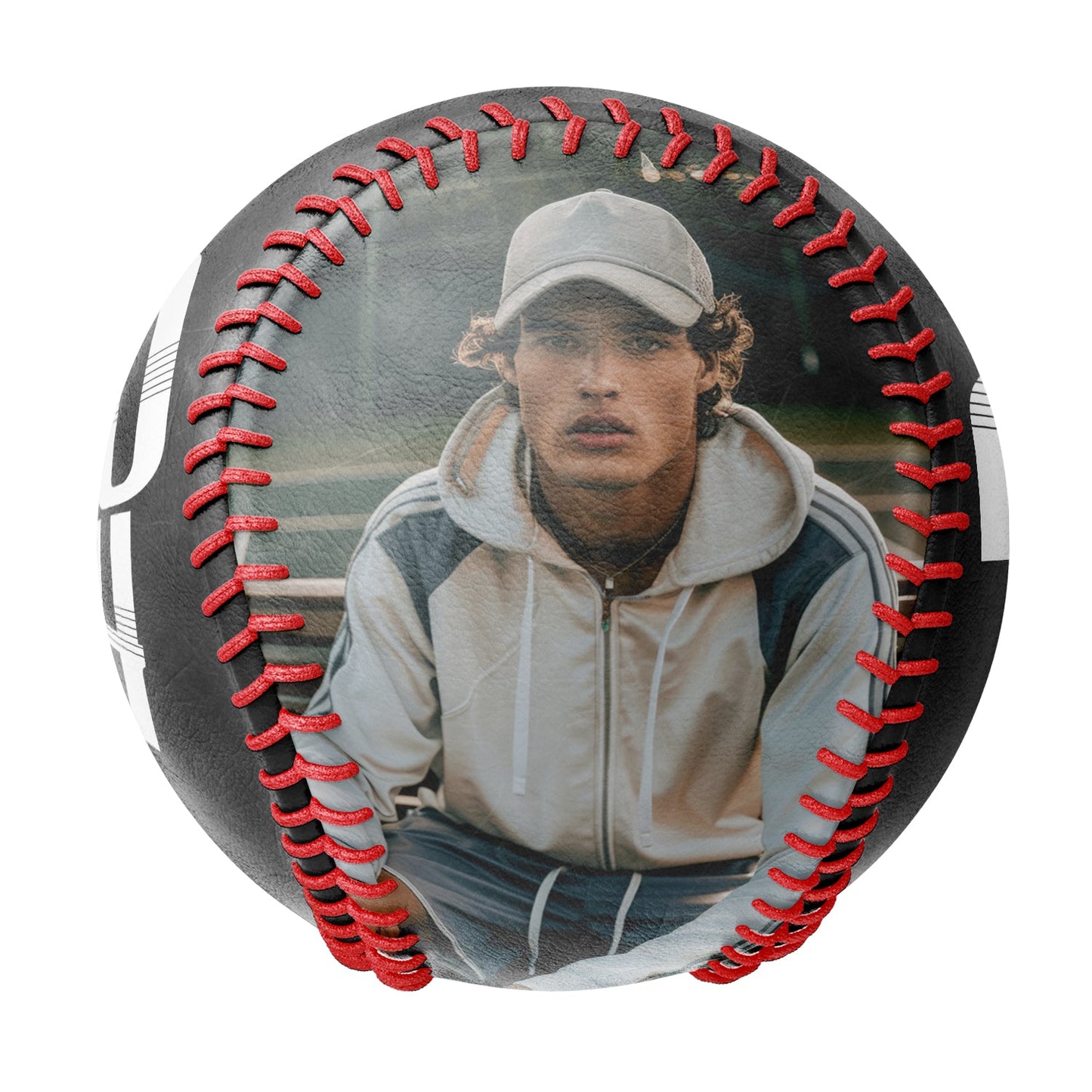 Custom White College Graduation Photo Baseballs