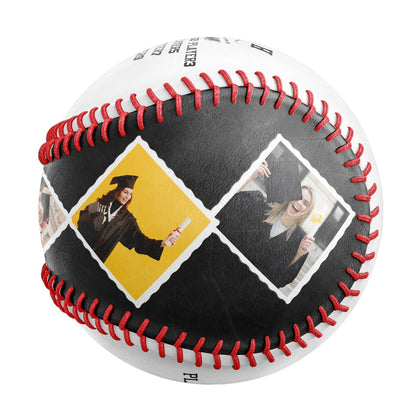 Personalized Black White Thanks Coach Gift Photo Baseballs