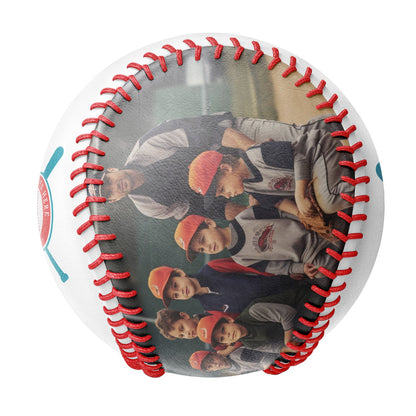 Personalized White Thanks Coach Gift Photo Baseballs