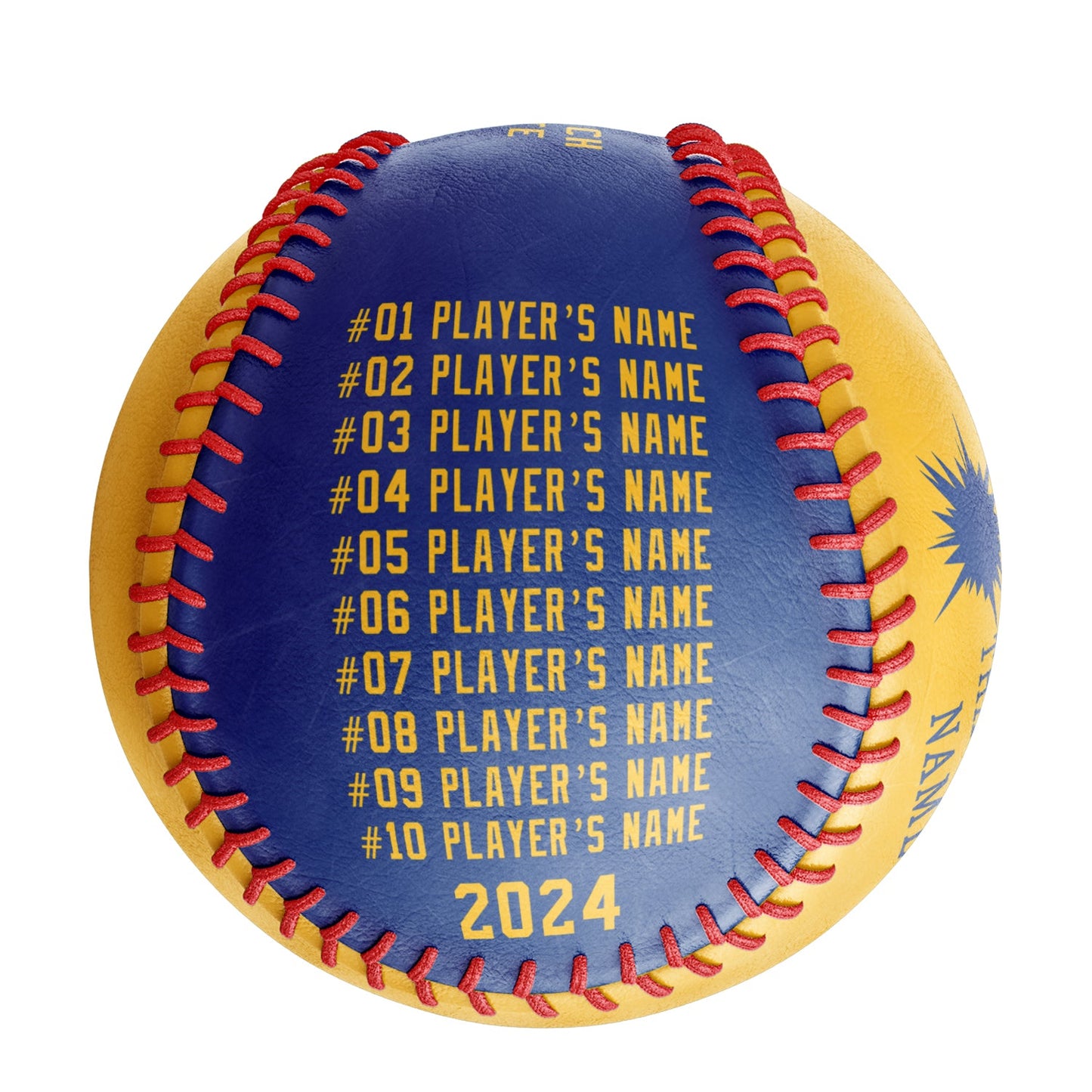 Personalized Gold Royal Thanks Coach Gift Baseballs