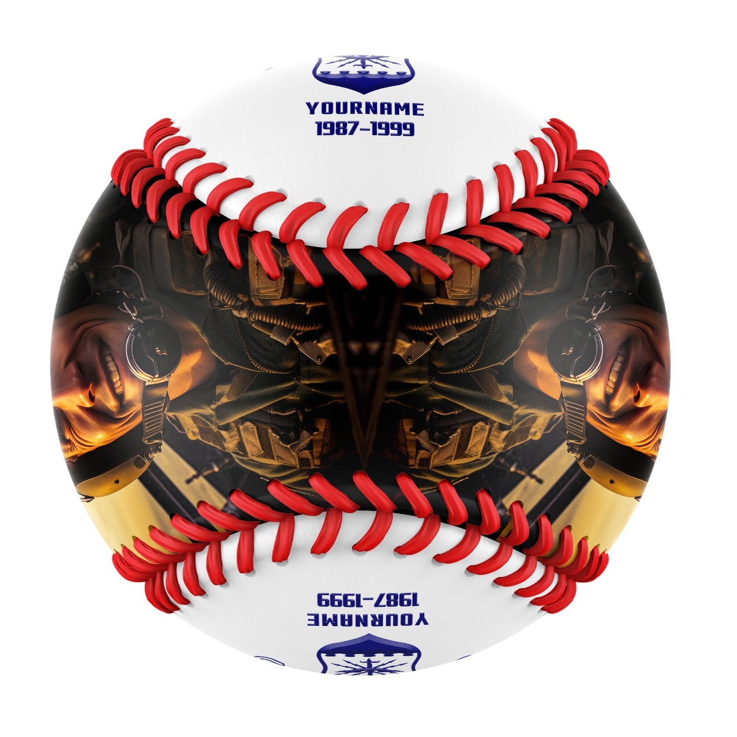 Custom White U.S Veteran Air Force Photo Baseballs