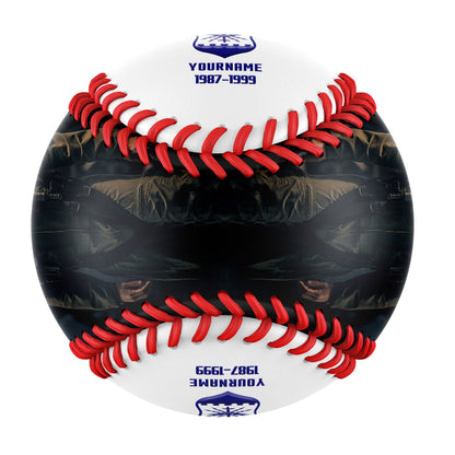 Custom White U.S Veteran Air Force Photo Baseballs