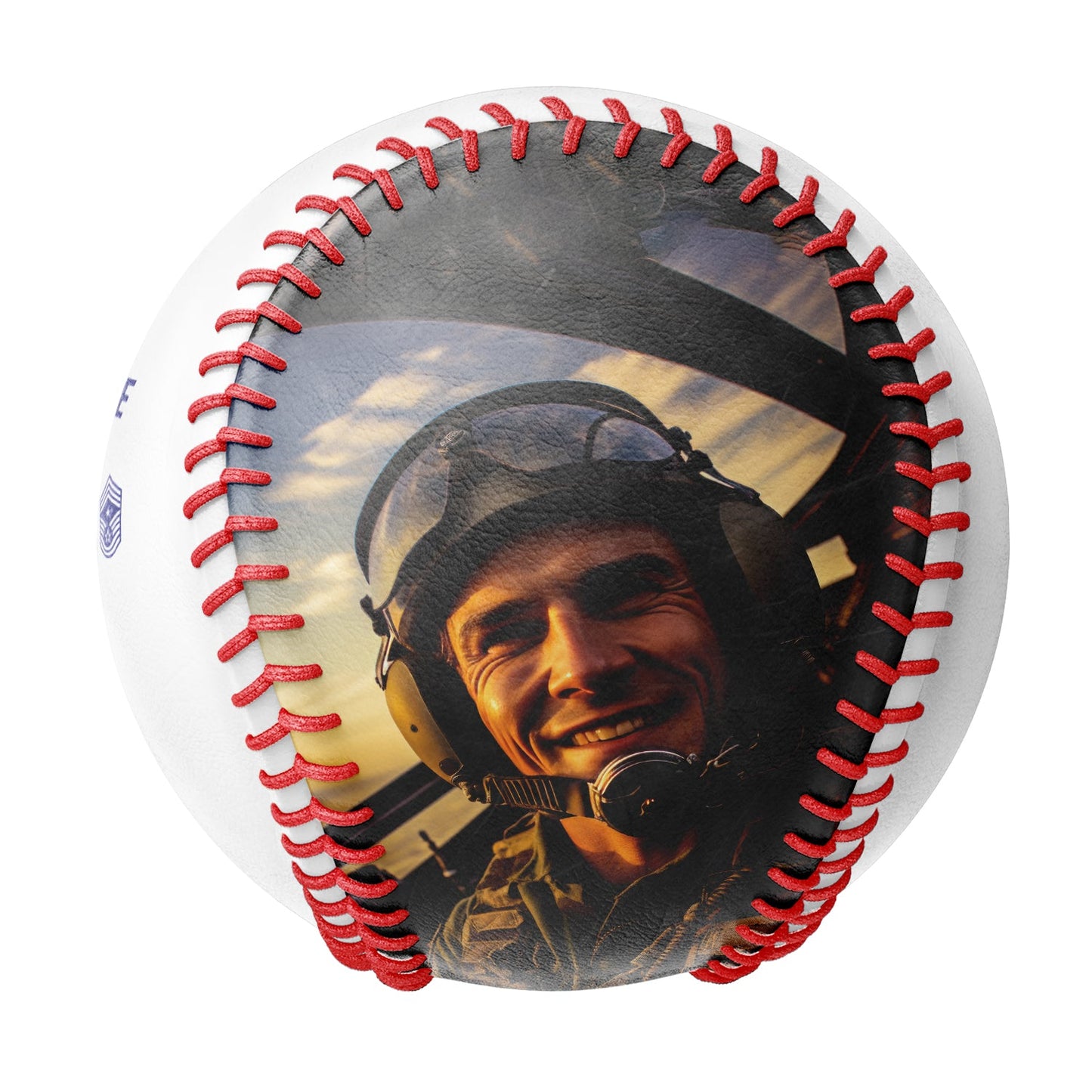 Custom White U.S Veteran Air Force Photo Baseballs