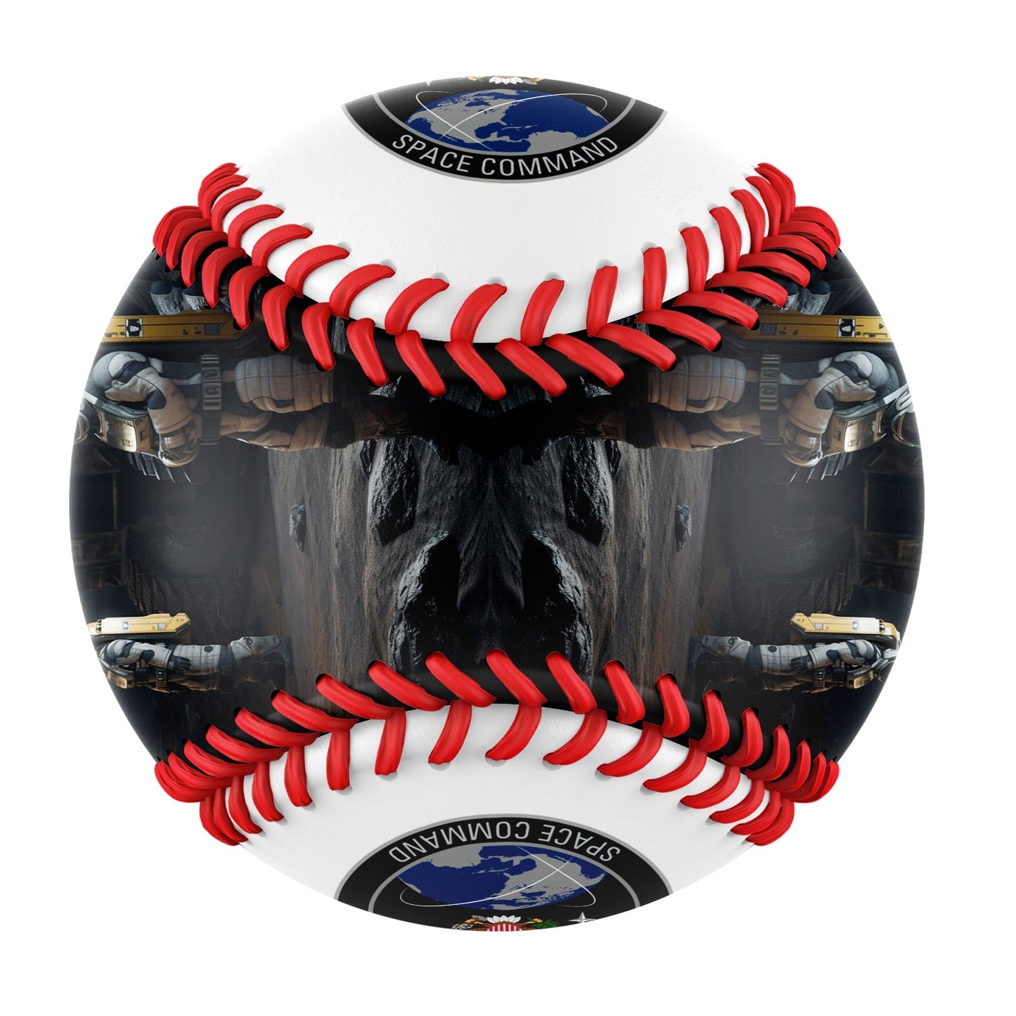 Personalized White U.S Veteran Space Force Photo Baseballs