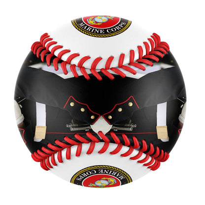 Personalized White U.S Veteran Marines Corps Photo Baseballs