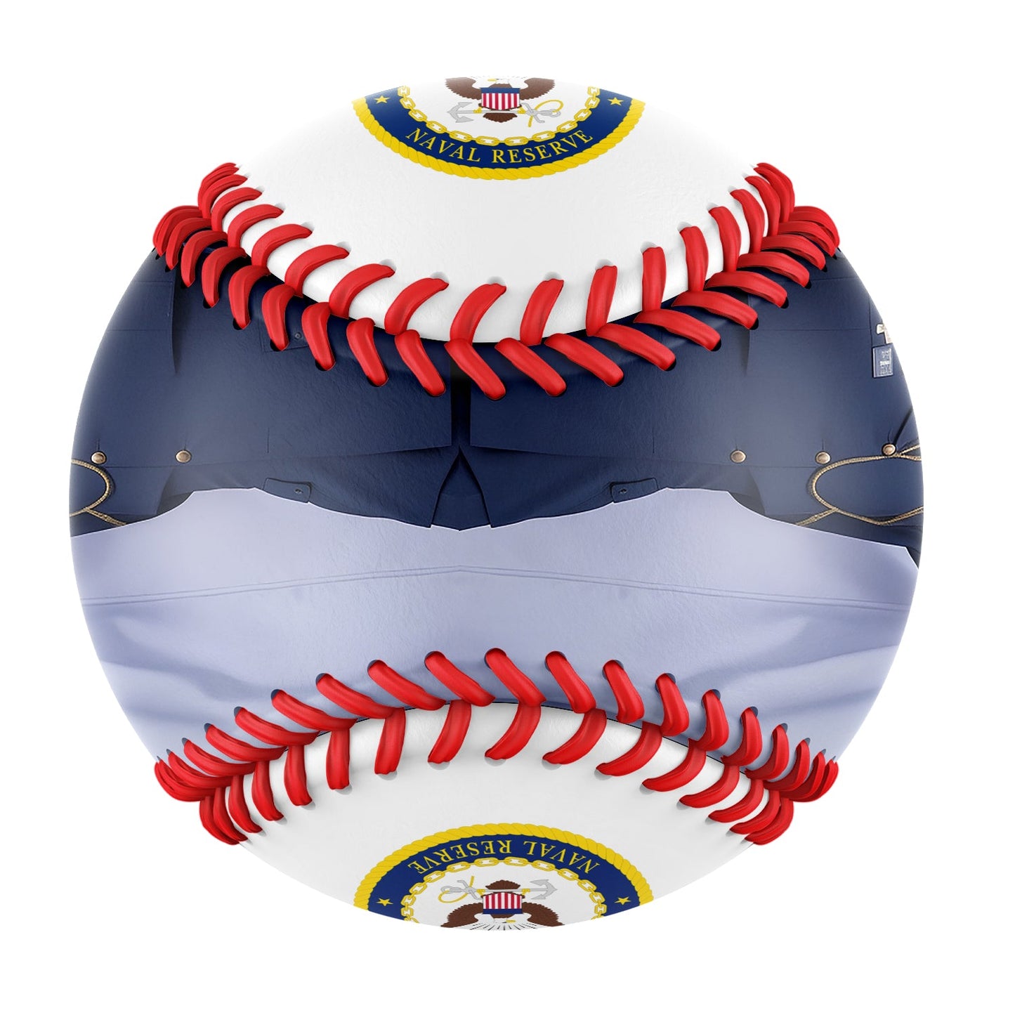 Personalized White U.S Veteran Navy Photo Baseballs