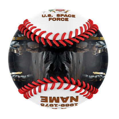 Custom White U.S Veteran Space Force Photo Baseballs