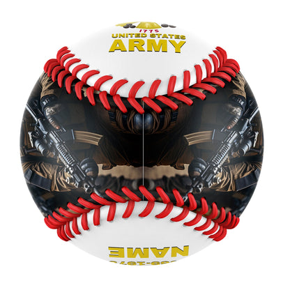 Custom White U.S Veteran Army Photo Baseballs