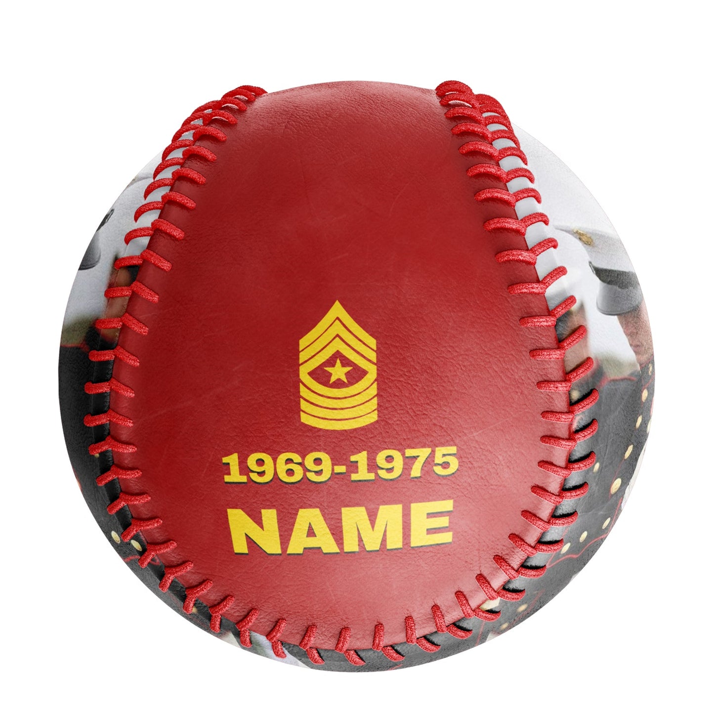 Custom Red U.S Veteran Marines Corps Photo Baseballs