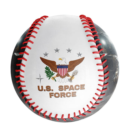 Custom White U.S Veteran Space Force Photo Baseballs