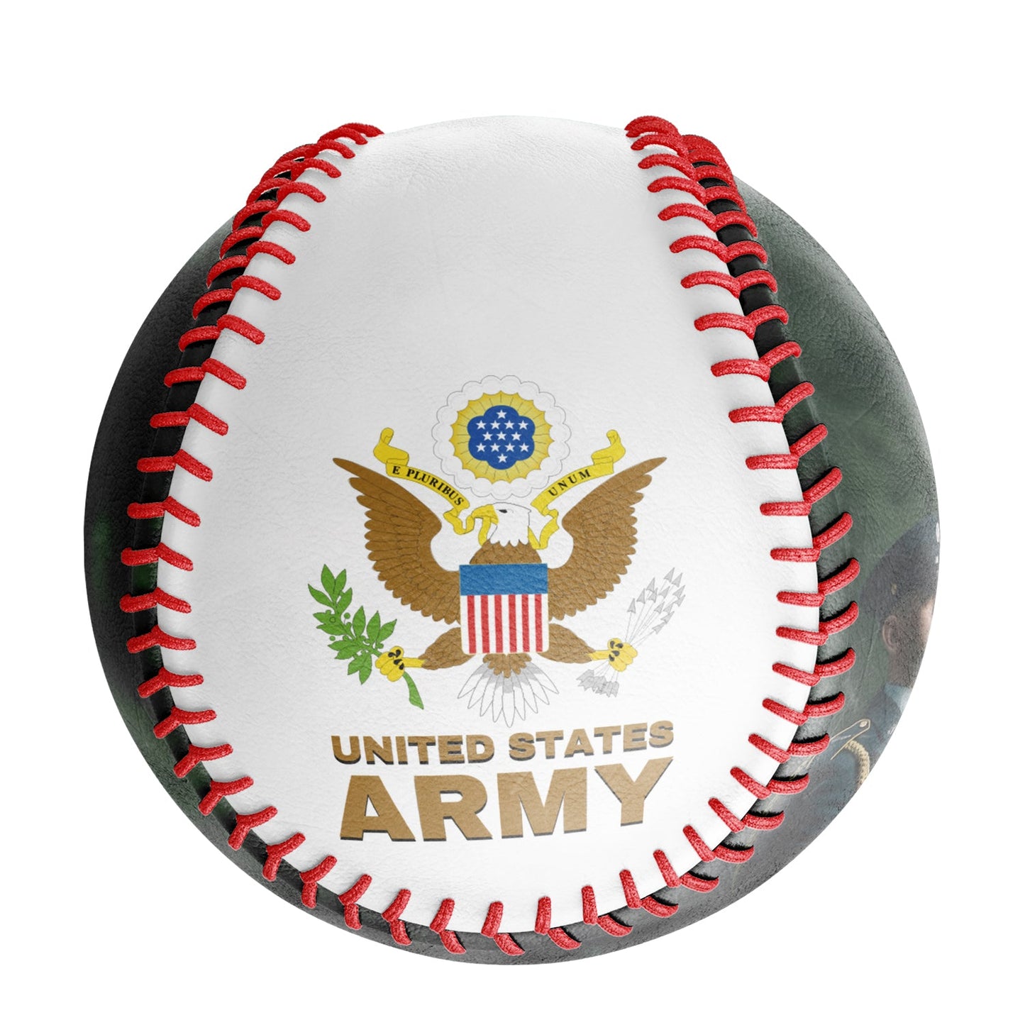 Custom White U.S Veteran Army Photo Baseballs