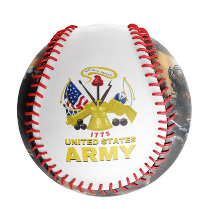 Custom White U.S Veteran Army Photo Baseballs