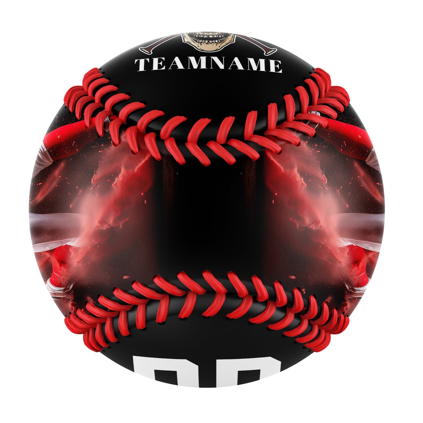 Custom Black Baseball Skull Photo Baseballs