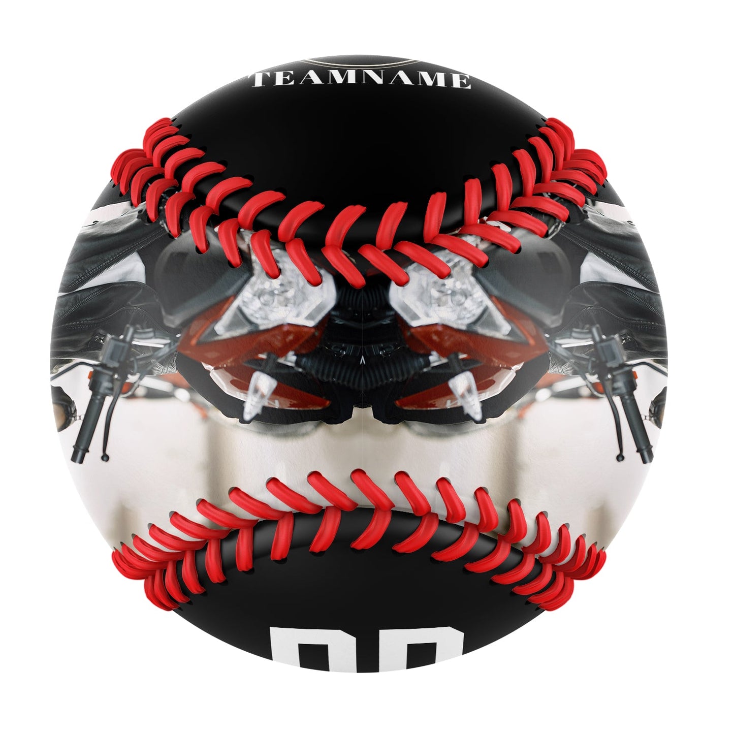 Custom Black Damping Skull Photo Baseballs