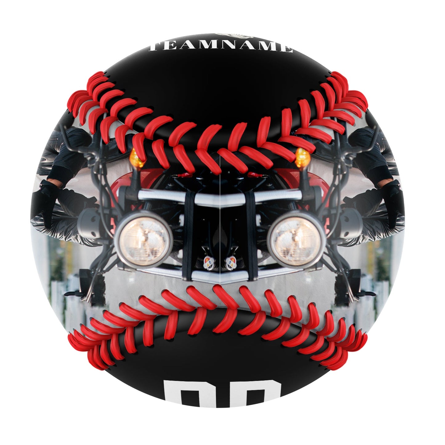 Custom Black Helmet Skull Photo Baseballs