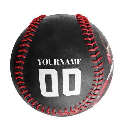 Custom Black Baseball Skull Photo Baseballs