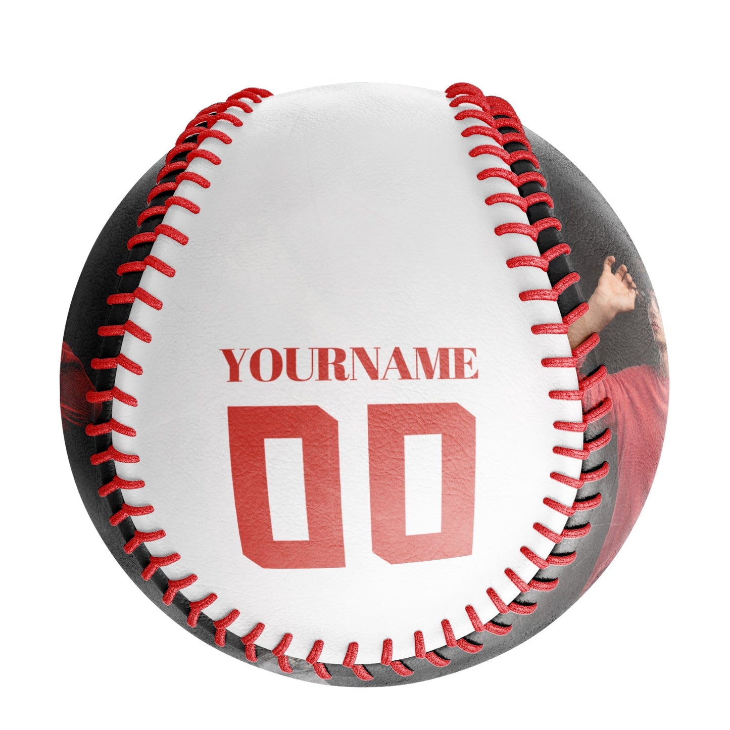 Custom White Lightning Skull Photo Baseballs