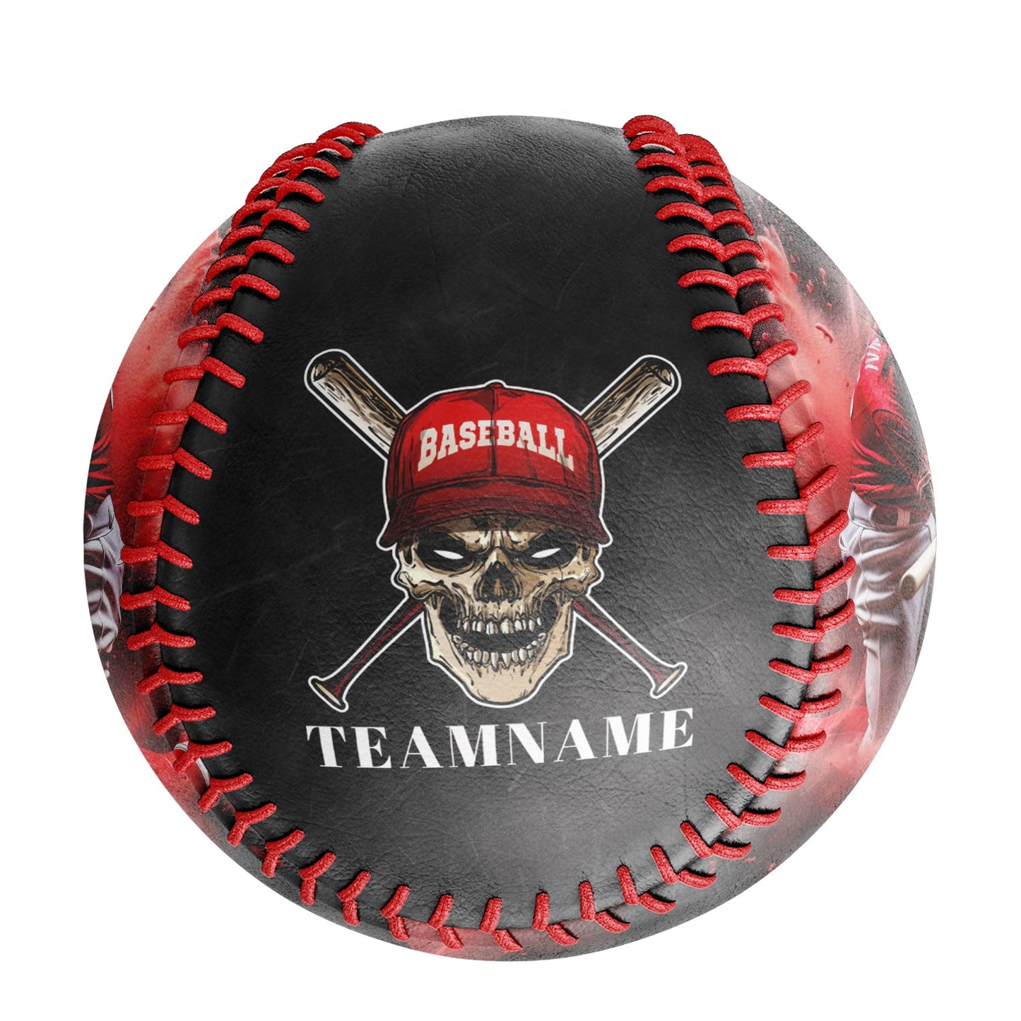 Custom Black Baseball Skull Photo Baseballs