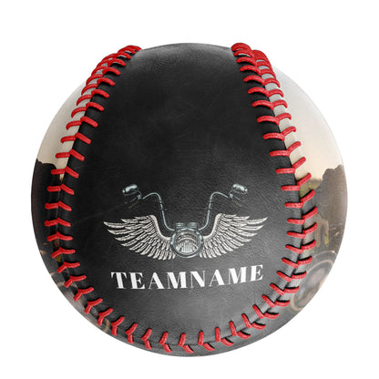 Custom Black Motorcycle Skull Photo Baseballs