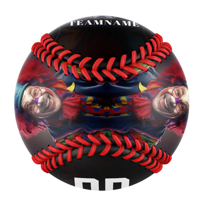 Custom White Clown Skull Photo Baseballs