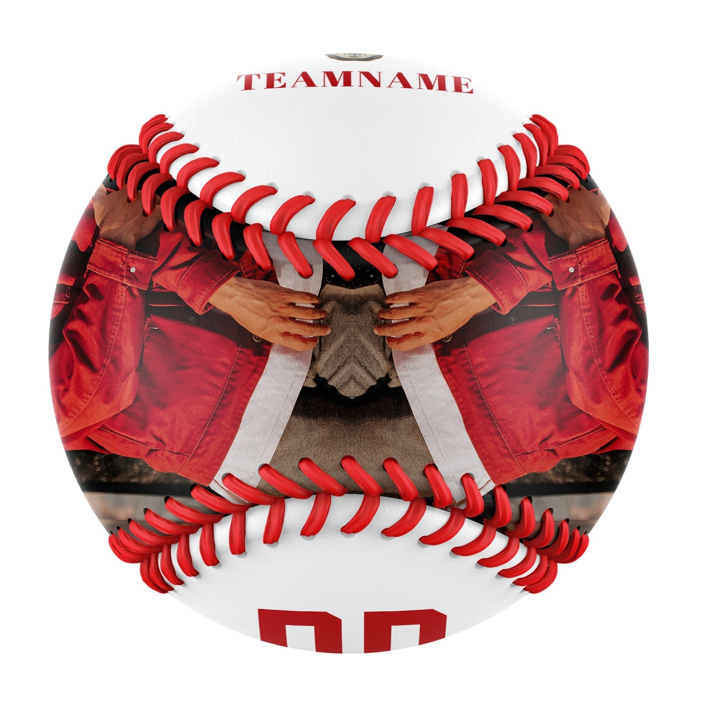 Custom White Lumberjack Skull Photo Baseballs