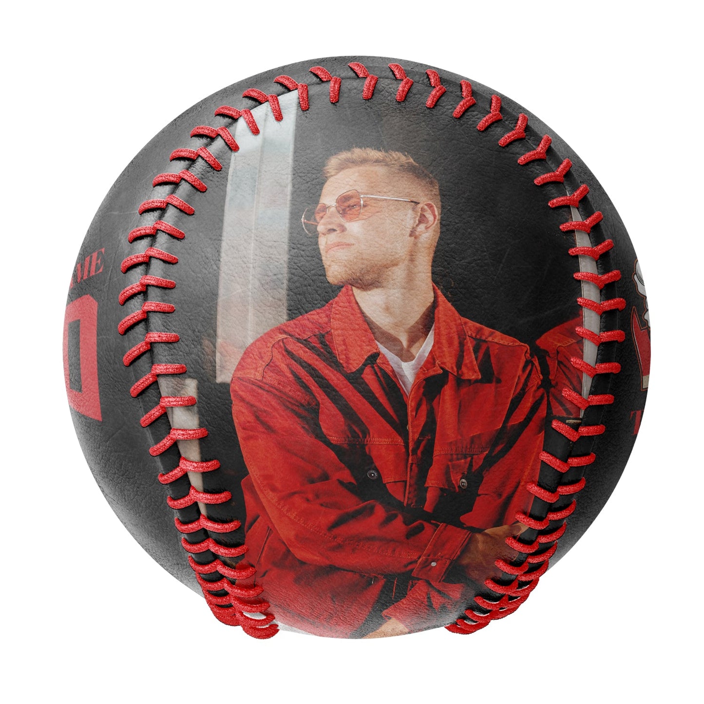 Custom White Lumberjack Skull Photo Baseballs