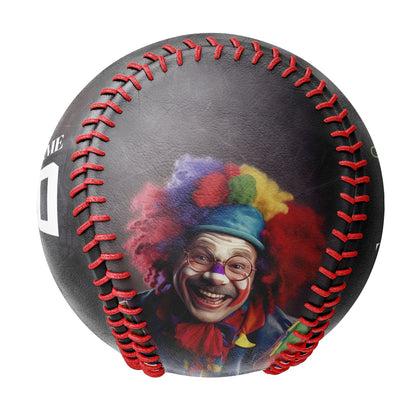 Custom White Clown Skull Photo Baseballs