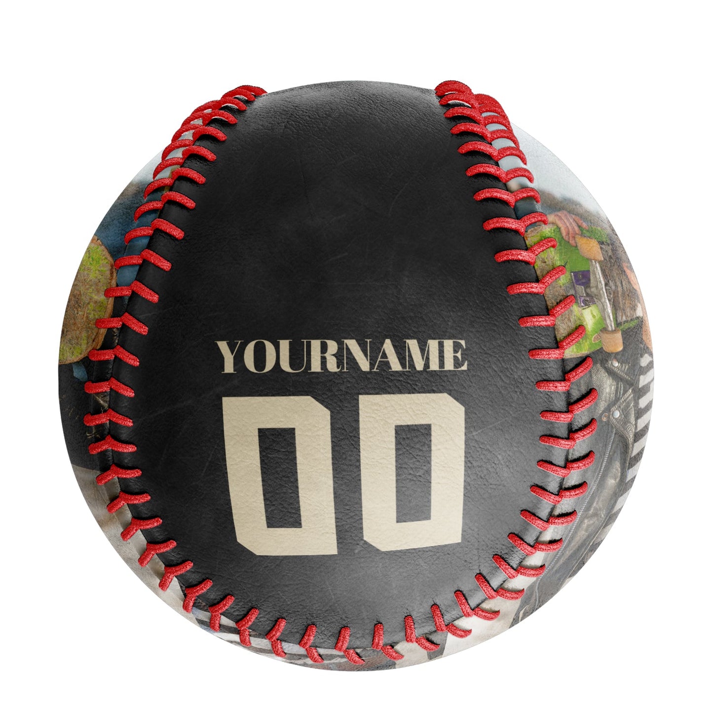 Custom Black Eagle Skull Photo Baseballs