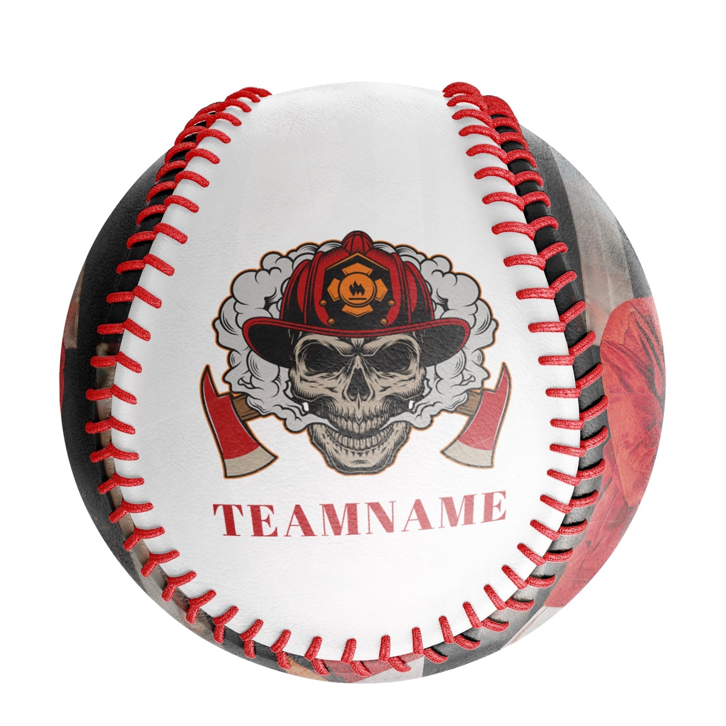 Custom White Lumberjack Skull Photo Baseballs