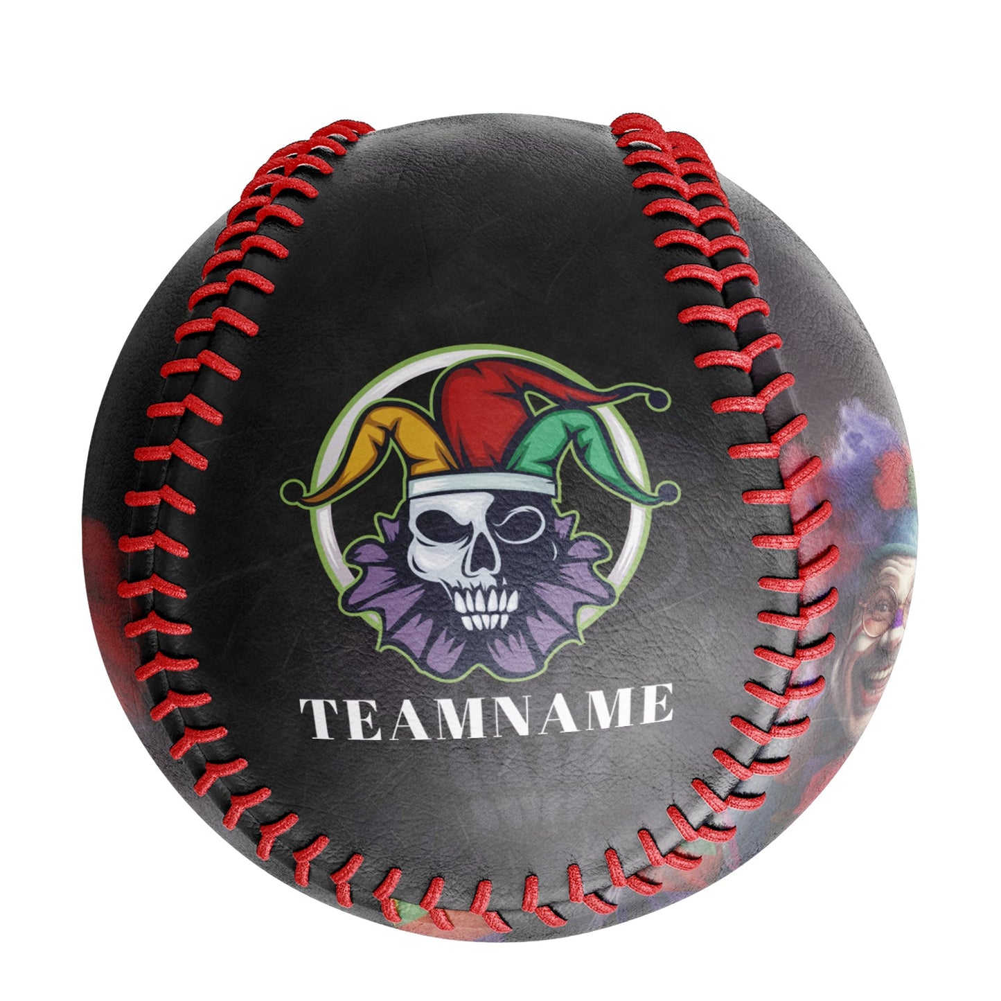 Custom White Clown Skull Photo Baseballs