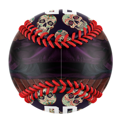 Custom Horror Skull Base Map Photo Baseballs