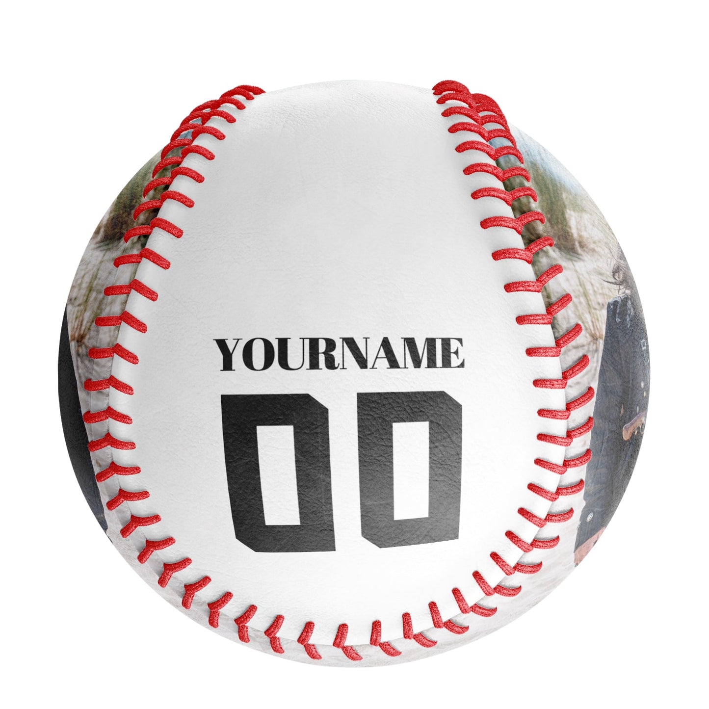 Custom White Pirate Skull Photo Baseballs