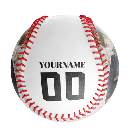 Custom White Pirate Skull Photo Baseballs