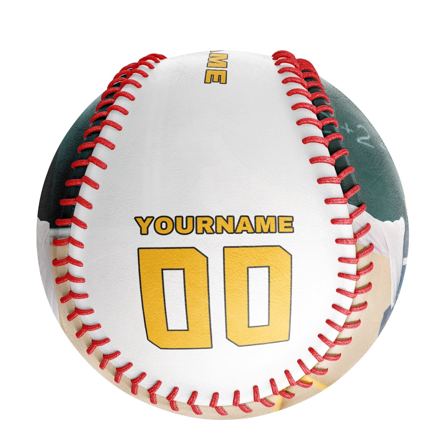 Custom White Ready Set Learn Starting School 7th Grade Photo Baseballs