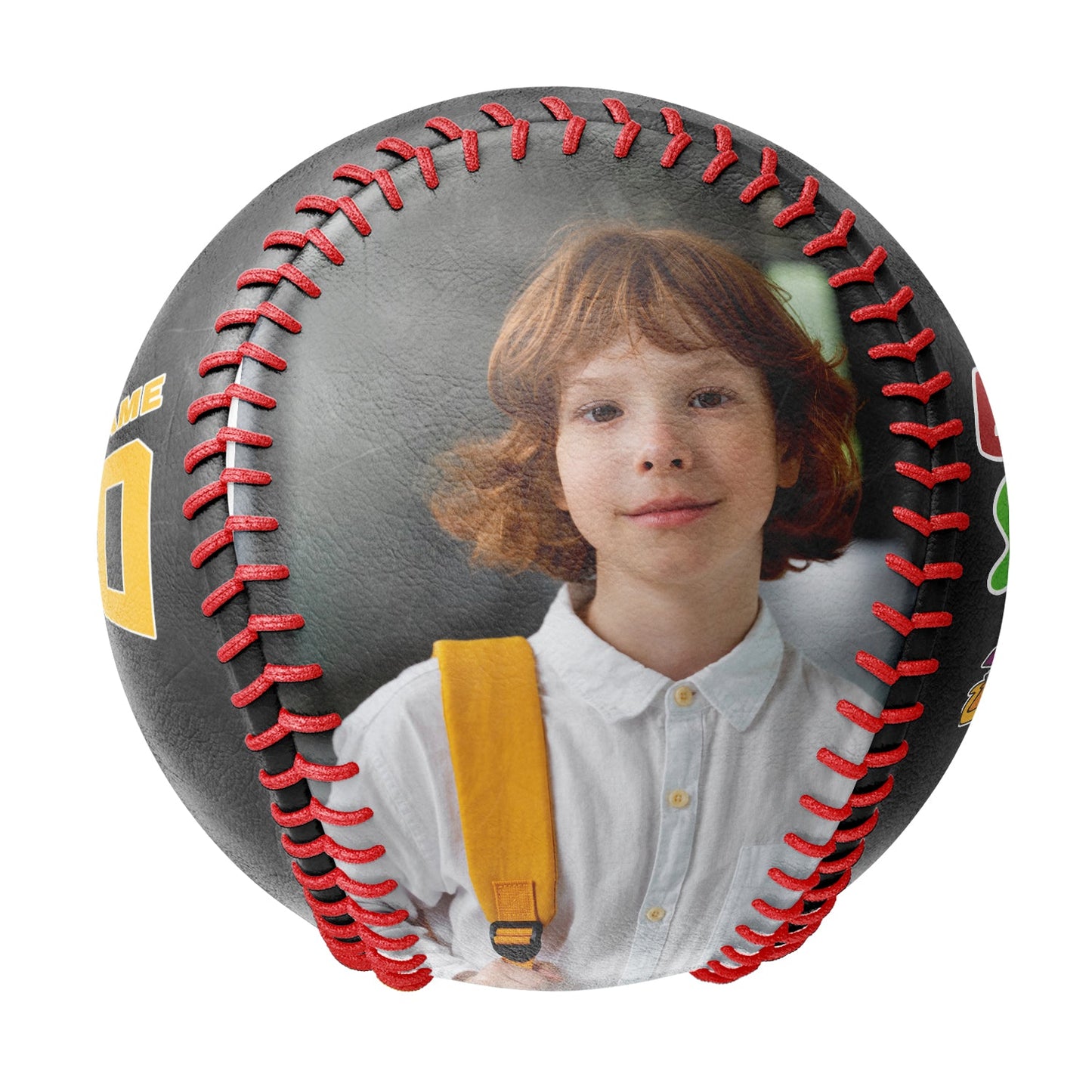 Custom Black Back To School Photo Baseballs