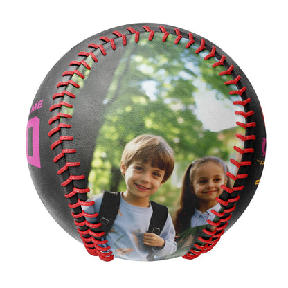 Custom Black First Day Of Pre-K Pray For My Teacher Photo Baseballs