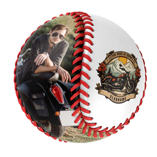 Custom White Sunset Motorcycle Club Photo Baseballs