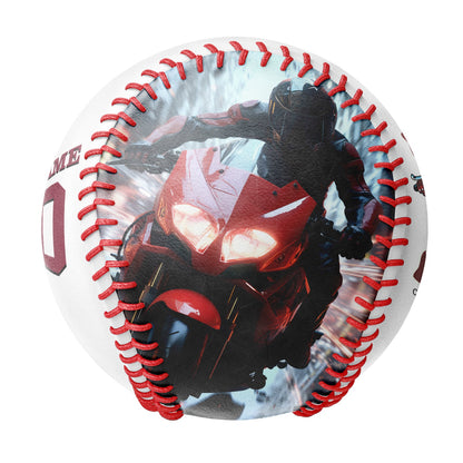 Custom White Wildhog Motorcycle Club Photo Baseballs