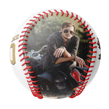 Custom White Sunset Motorcycle Club Photo Baseballs