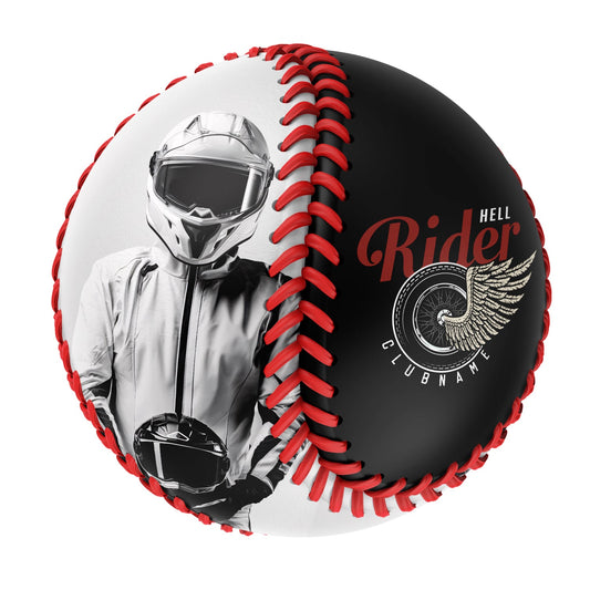 Custom Black Rider Motorcycle Club Photo Baseballs