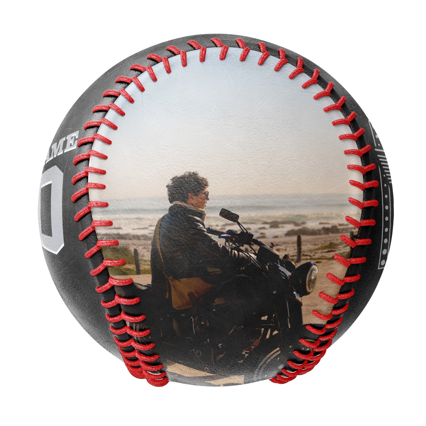 Custom Black Speedway Motorcycle Club Photo Baseballs