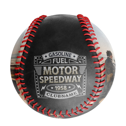 Custom Black Speedway Motorcycle Club Photo Baseballs