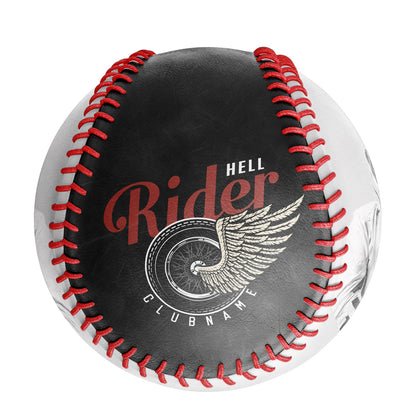 Custom Black Rider Motorcycle Club Photo Baseballs