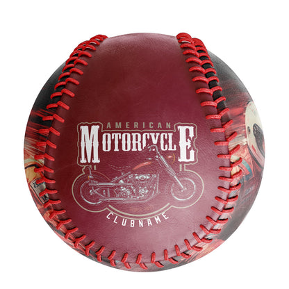 Custom Red American Motorcycle Club Photo Baseballs